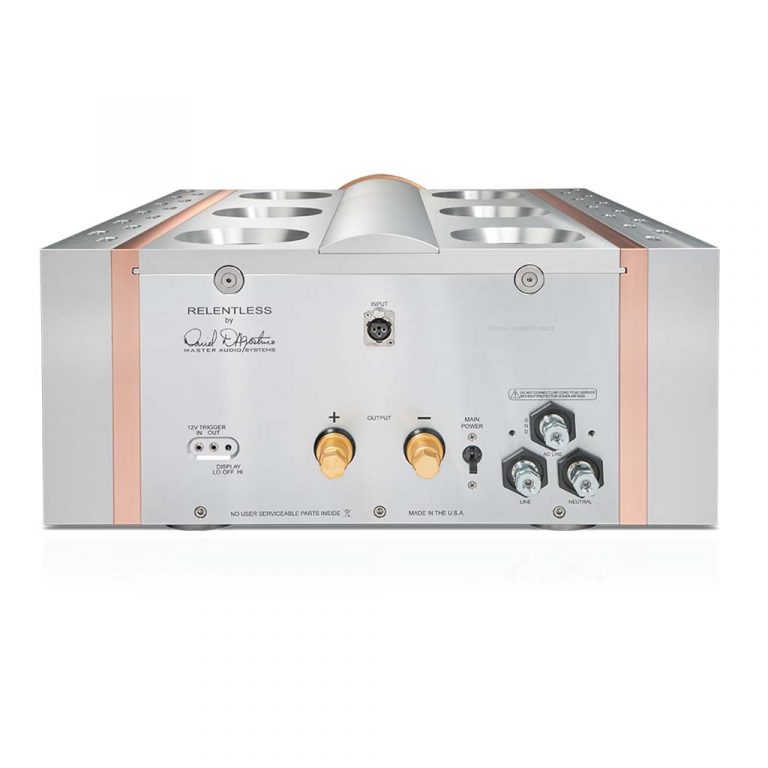 Dan D'Agostino Relentlesss Mono Amplifier Silver rear view