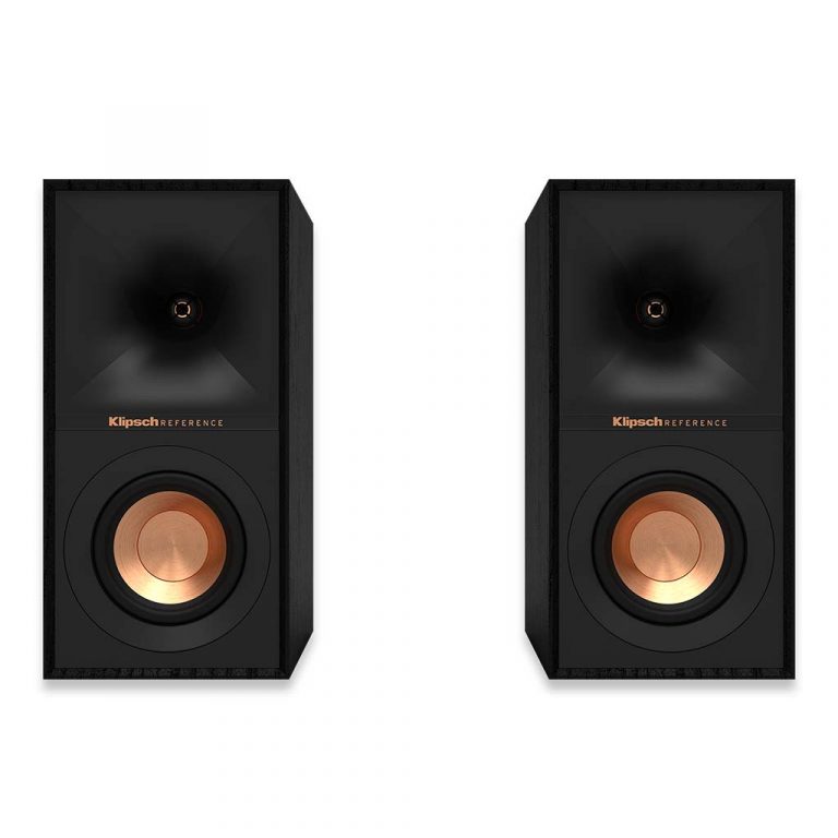 Klipsch R-40M Bookshelf Speakers studio shot