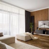 A home theater setup with Klipsch bookshelf, center channel, and subwoofer speakers