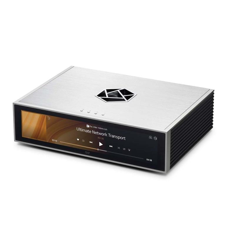 Side view of the RS130 Ultimate Network Transport (silver variant)