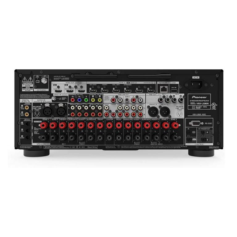 A rear photo of the VSX-LX805 ELITE 11.4 AV Receiver