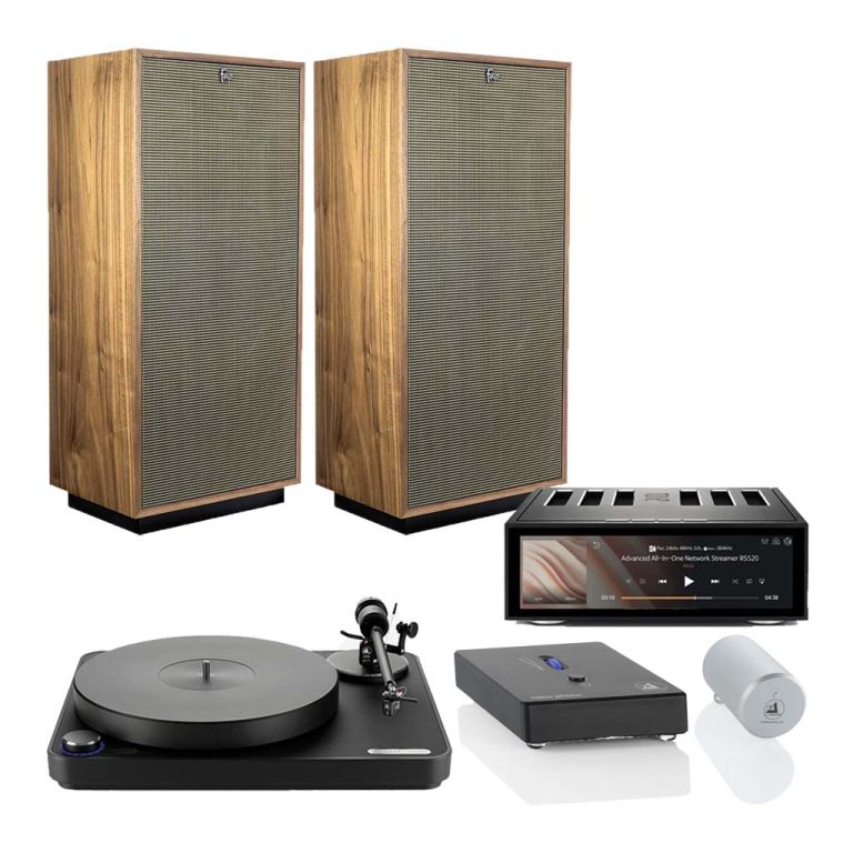 Forte IV Floorstanding Speaker x RS520 All-in-One Amplifier & Concept Signature MM Turntable System