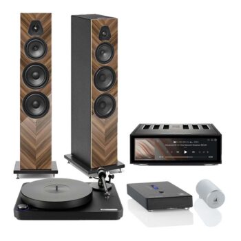 Lumina V Amator Loudspeakers x RS520 All-in-One Amplifier & Concept Signature MM Turntable System
