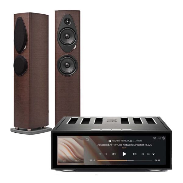 Sonetto III G2 Floorstanding Speakers x RS520 Advanced All-in-One Network Streamer