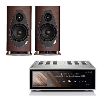 Sonetto II G2 Bookshelf Speakers x RS520 Advanced All-in-One Network Streamer